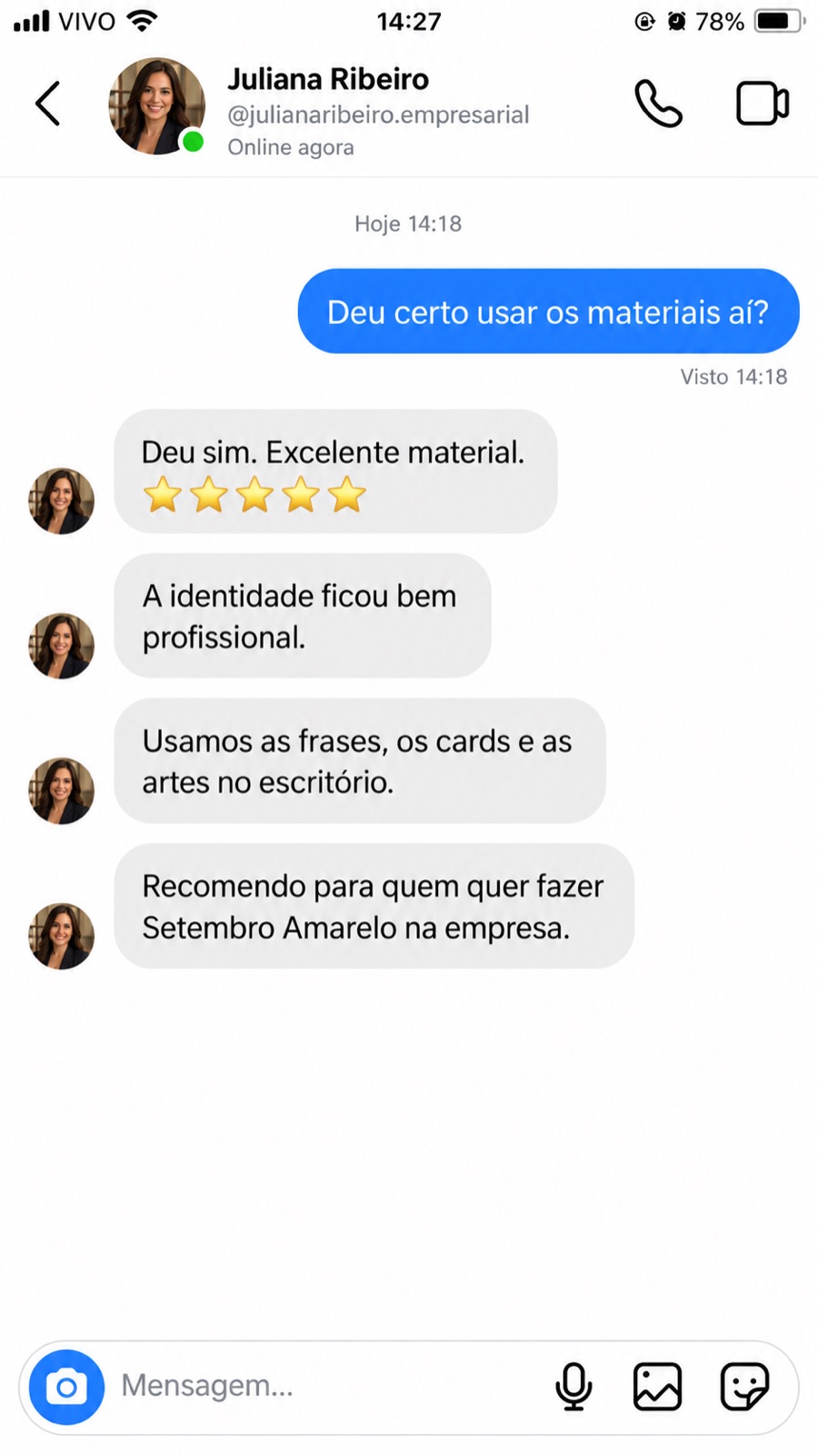 Avaliação 3 do Kit Setembro Amarelo